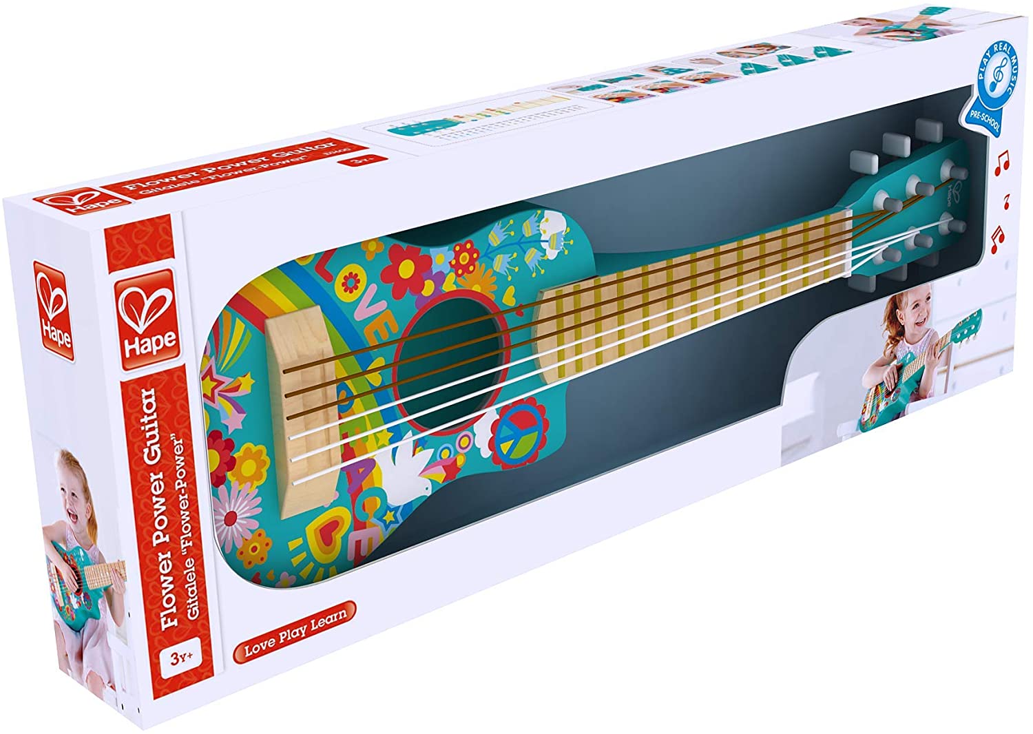 Музыкальная игрушка Гитара, дизайн – цветы  